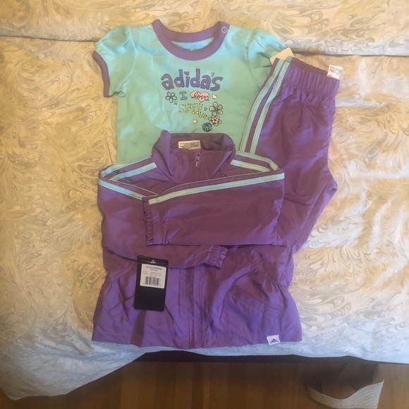 purple baby adidas tracksuit